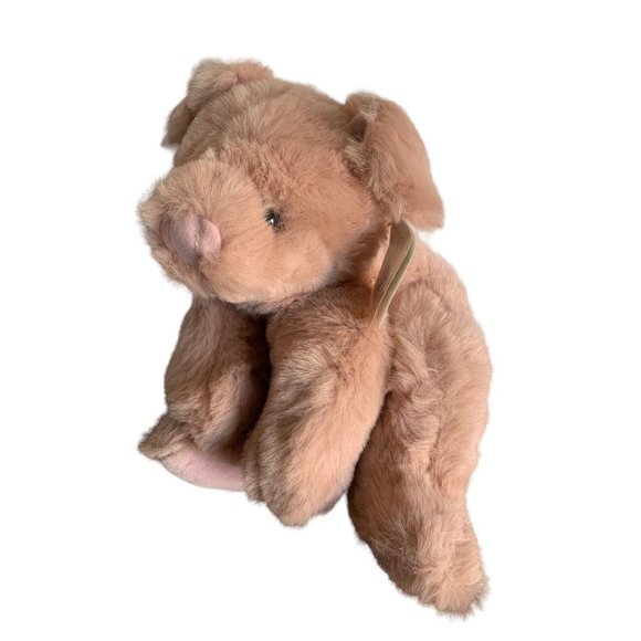 MJC Purr-fection VTG Pig WILBUR Dusty Pink Laying Down 16” Plush Stuffed Animal - Picture 2 of 7